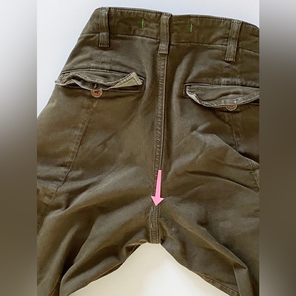 JBRAND Houlihan Army Green Skinny Cargo Jeans Size 25 - Picture 13 of 15